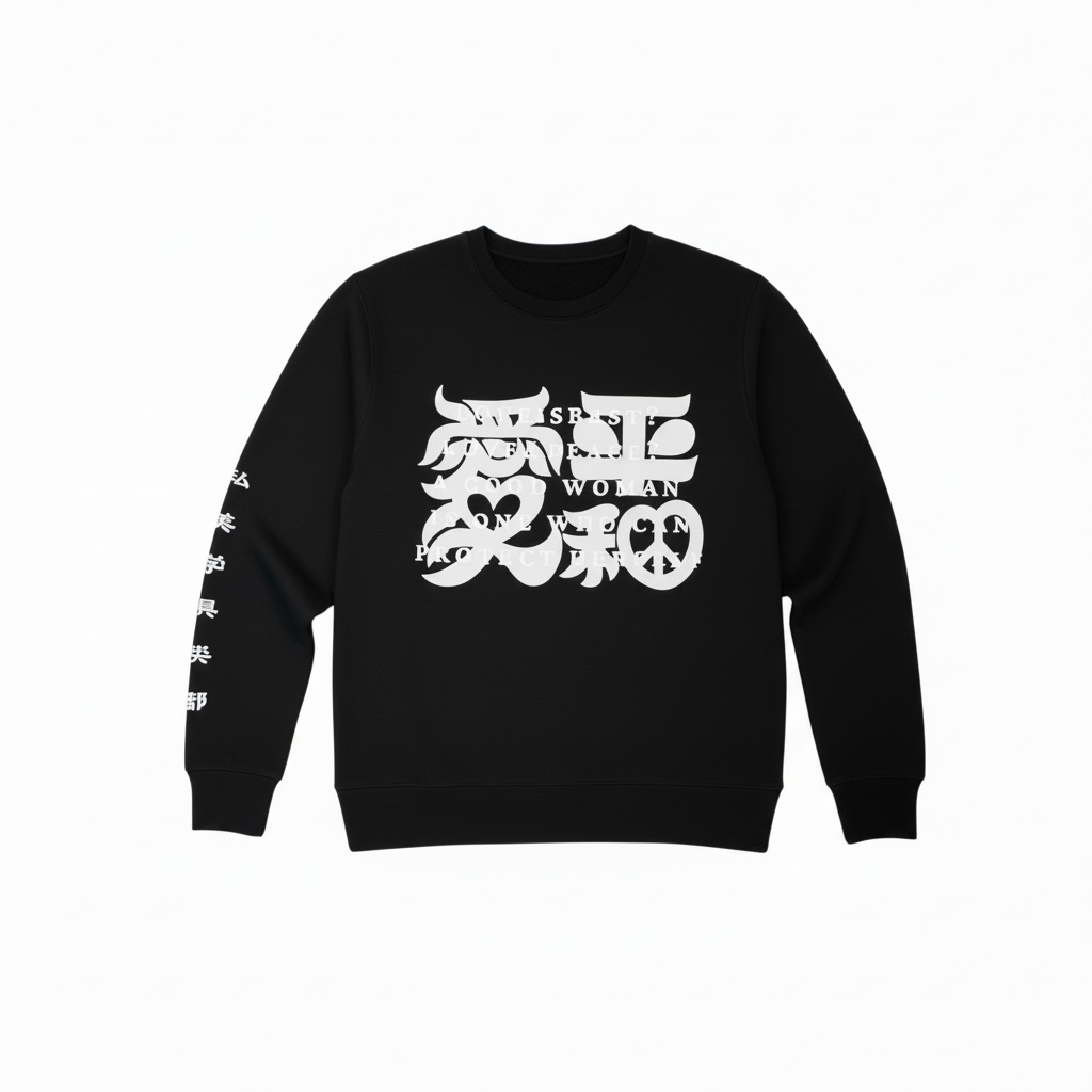 愛&平和 トレーナー　オオビト